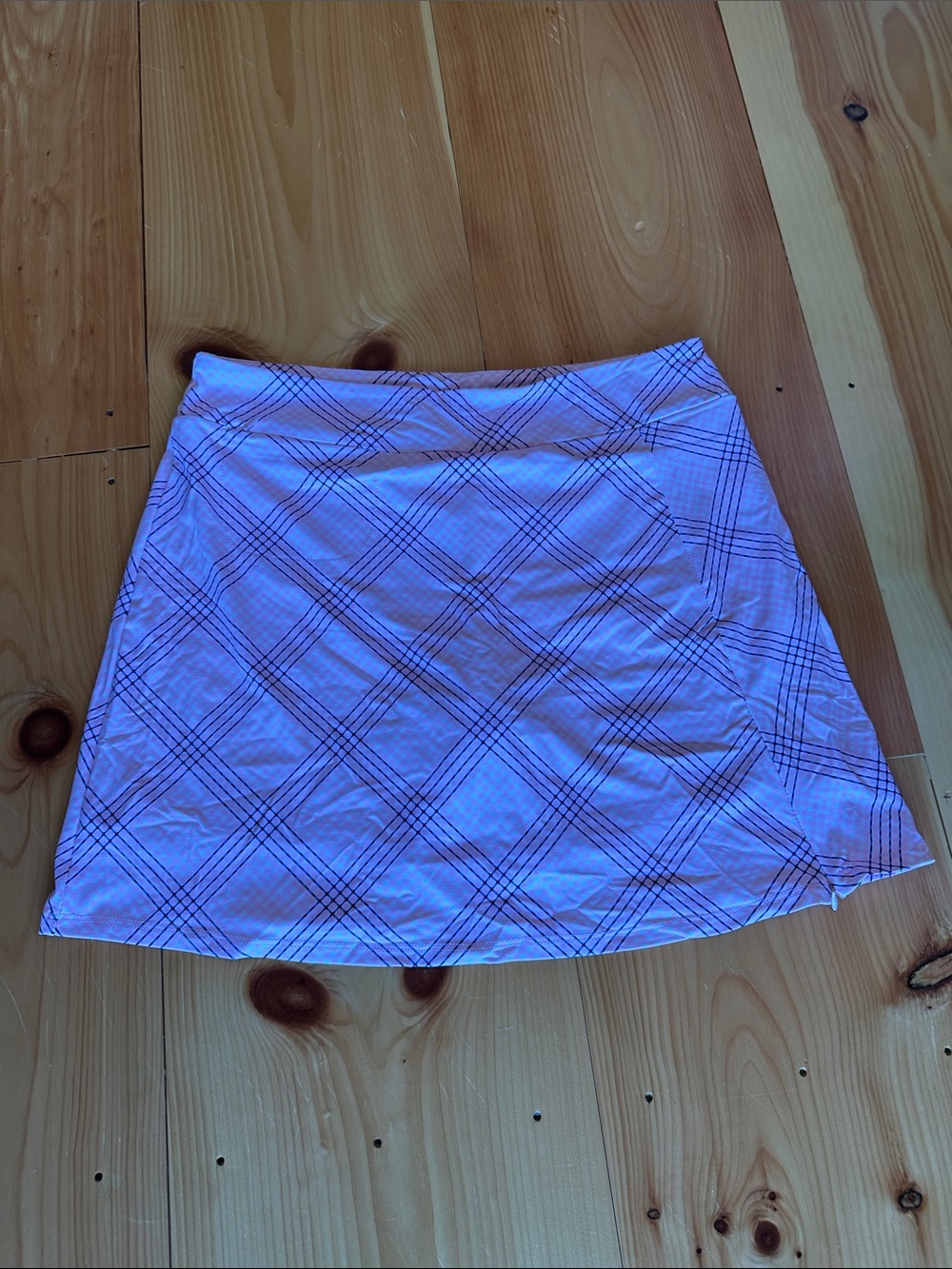 Lulu-B Lavender Plaid Mini Skort